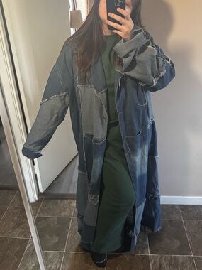 Distressed Denim Trench Coat Fashion Nova 2XL
